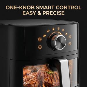 Friteuse à air numérique 6L (6 quarts) avec grande fenêtre de visualisation, commandes tactiles intelligentes, 8 préréglages, cuisson saine sans huile - Product Image 4