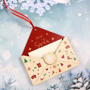 Lettera a Santa busta ornamento busta <span class=keywords><strong>di</strong></span> <span class=keywords><strong>legno</strong></span> per mettere la lista <span class=keywords><strong>di</strong></span> natale in Laser inciso ornamento <span class=keywords><strong>di</strong></span> natale - Product Image 5
