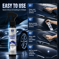 Cire pour voiture Glodway Crystal 150ml, spray de protection de peinture, hydrophobe, brillant, résistant à l'eau, facile à nettoyer, entretien