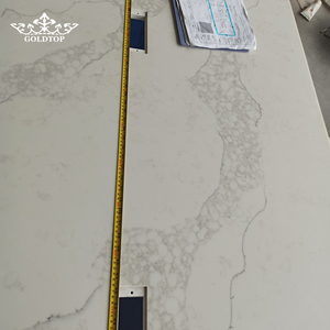 Goldtop Stone <b>White</b> Basecolor Polished Finish 5046 Calacatta Nuvo Quartz Countertops for Luxury Apartment Hotel Project - Product Image 3