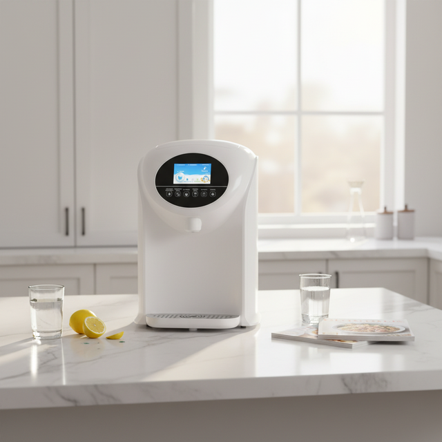 Electric Water Ionizer Plastic Housing H2 Water Generator Electrolysis Produces Alkaline Acidic Hydrogen-Rich Hot Water for Home