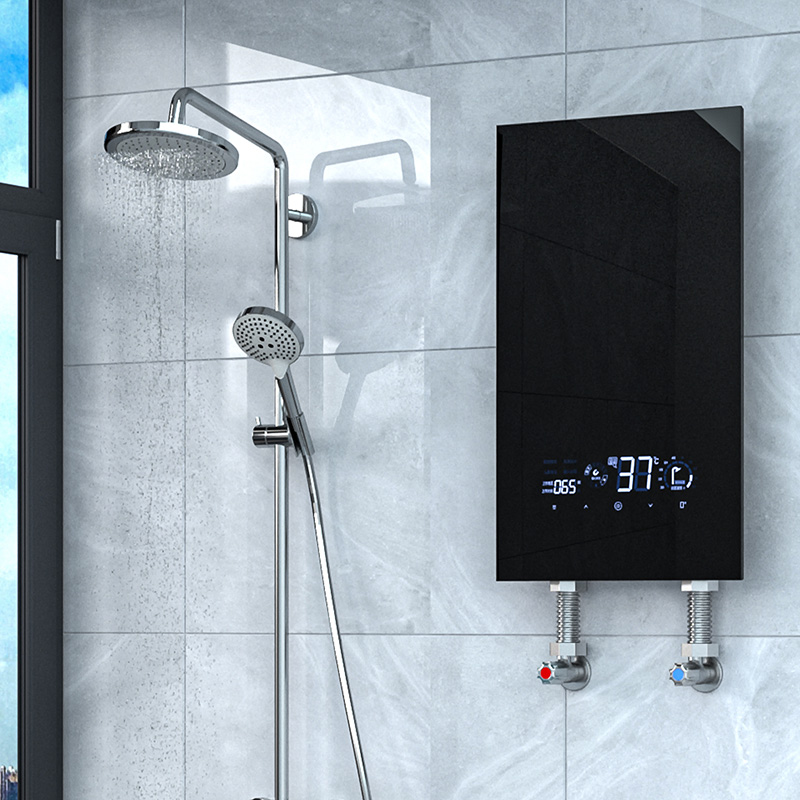 Smart 6.5kW 12kW Household Electric Tankless Geyser Thermostatic Instant Hot Water Heaters LED Temperature for Outdoor Use