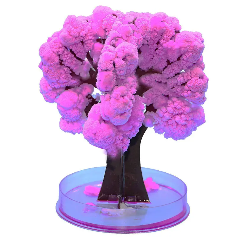 クロスボーダー卸売ビジュアルDIYマジックペーパーグロークリスタルツリーピンク桜桜子供用ノベルティおもちゃギフト