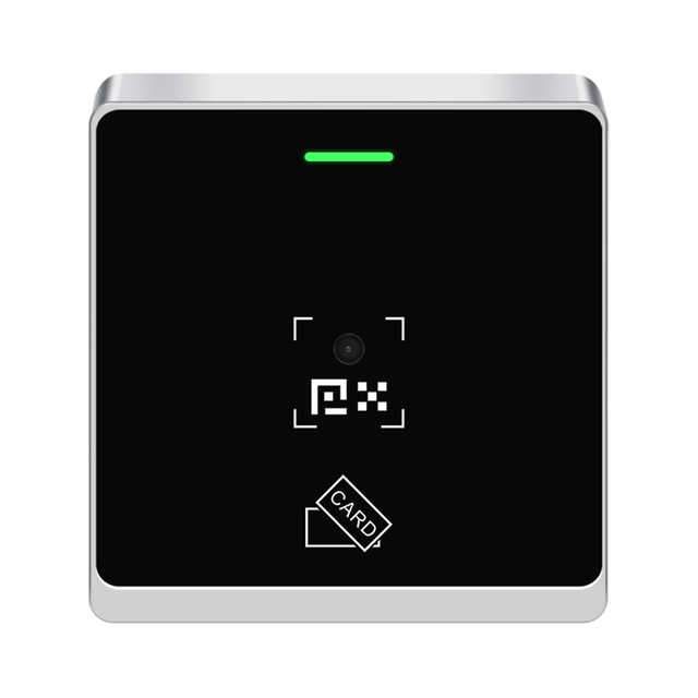 All-in-One Access Reader QR Code 125kHz/13.56MHz RFID Combo Wiegand 26-64Bit RS485 IP66 Metal Housing EM++ Cards 1-4cm