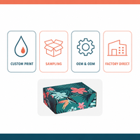 Boîte d'expédition personnalisée à imprimé tropical, entièrement imprimée en couleur, pour abonnement, avec logo personnalisé, vente en gros, directement de l'usine, OEM