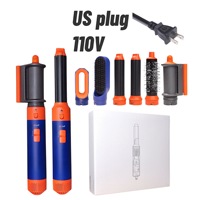 Sèche-cheveux professionnel 6-en-1 1000W avec buse lissante et peigne à air chaud – Idéal pour la maison, l'extérieur, les voyages, les camping-cars et l'hôtellerie