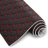 Tissu de rembourrage automobile en cuir PU matelassé personnalisé avec support en mousse de 0,24 pouce d'épaisseur, adapté aux meubles et aux automobiles