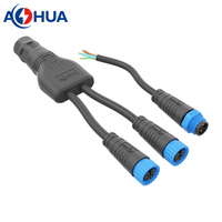 موصل كهربائي مقاوم للماء IP68 من AHUA بـ 2-3 دبابيس لتوصيل الأسلاك والكابلات، مخصص طراز YM20 1، لتوصيل الطاقة المتعددة للأجهزة المنزلية، مصنوع من النايلون والبولي فينيل كلوريد