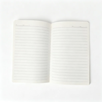 Carnet A5 brodé floral avec couverture en carton blanc transparent
