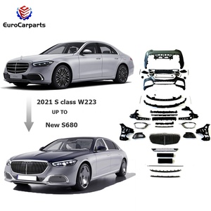 Kit de carrocería para coche, conjunto de parachoques delantero y trasero con rejilla, para <span class=keywords><strong>Mercedes</strong></span> Clase <span class=keywords><strong>S</strong></span> W223, actualización a s680, estilo mayo <span class=keywords><strong>2022</strong></span> - Product Image 1