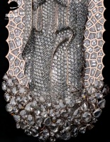 Pendentif Madonna de luxe en or 9K-18K/or rose, collier pavé de diamants de laboratoire glacés - Certifié IGI