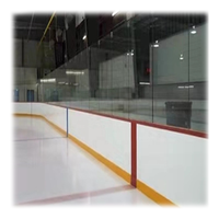 ZSPE Facile à assembler et à démonter Portable en plastique synthétique Hockey sur glace patinoire mur clôture Dasher Board