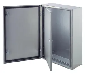 Paslanmaz çelik kutu 304 316 316L muhafaza şeffaf pencere orta kapı elektrikli Metal dolap