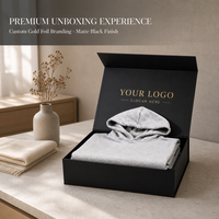 Boîte d'emballage de luxe avec impression de logo personnalisée, boîte cadeau en papier pliable magnétique pour cosmétiques, emballage de vêtements