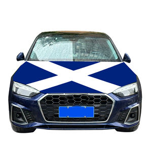 Housse de capot de voiture nationale abordable, drapeau écossais, housse de moteur de voiture, drapeau, vente directe d'usine, tissu en polyester - Product Image 5