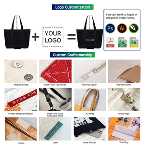 Bolsa de Compras Reutilizable de Mezclilla Gruesa y Resistente, con Impresión de Logotipo Personalizado, para el <span class=keywords><strong>Mercado</strong></span> de Agricultores y Compras Diarias - Product Image 3