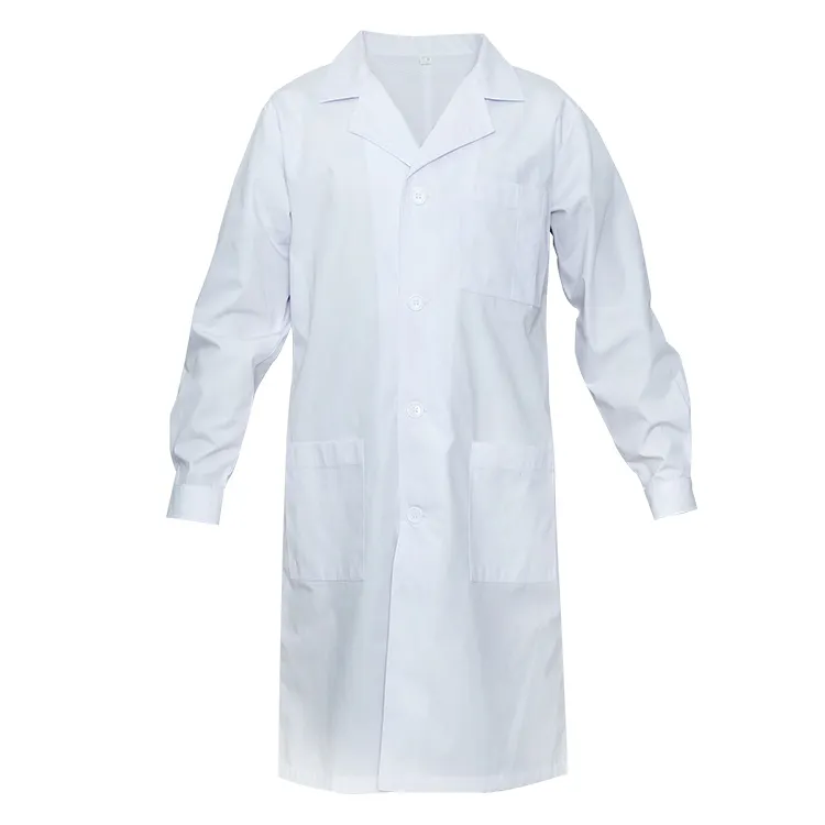Usine personnalisée 2024 femmes col montant à manches longues infirmière uniforme clinique dentaire docteur Outcoat Slim Fit blanc couleur blouse de laboratoire