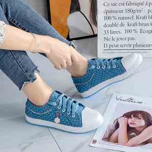 Zapatos planos clásicos de lona para mujer, zapatillas informales de suela gruesa y baja, calzado cómodo y moderno para caminar a diario - Product Image 4