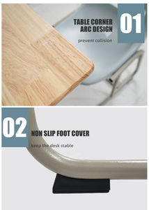 Bureaux et chaises pour étudiants, fabricant de mobilier scolaire, table d'école en bois intégrée avec chaises individuelles - Product Image 4