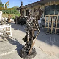 Metal de bronce Themis diosa ESTATUA PARA simbólica de la ley y la justicia