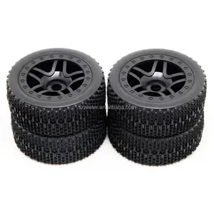 OEM 1/64 Rubber Tires For Toy Cars 2.2" Wheels And Tires Kit Metal Beadlock Wheel 1/10 Scale RC Crawler
