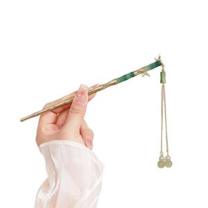 Horquilla <span class=keywords><strong>de</strong></span> Pelo Estilo Chino con Diseño <span class=keywords><strong>de</strong></span> Flor <span class=keywords><strong>de</strong></span> Magnolia, Accesorio para el Cabello Elegante y Sencillo para Mujer, Artesanía en Metal - Product Image 5