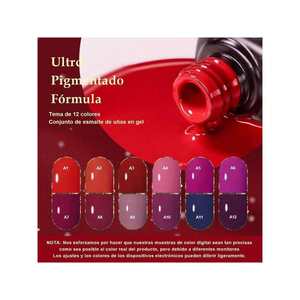 Ensemble de 12 vernis à ongles en gel GAOY, gel coloré à retirer par trempage pour nail art - Product Image 2