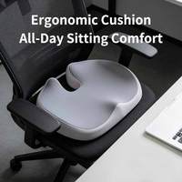 Coussin de siège ergonomique en mousse à mémoire de forme JeeBay avec logo personnalisé, soulagement de la douleur sciatique, housse lavable, pour chaise de bureau et conduite longue distance