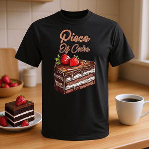 T-shirt Piece Of Cake en forme de tranche de gâteau au chocolat et aux fraises - Product Image 3
