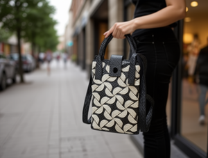 Borsa a tracolla per cellulare con fibbia lavorata a maglia M1222003 - Product Image 2