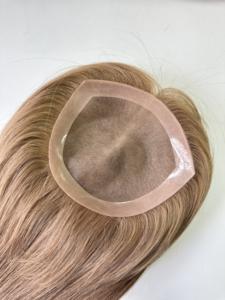 ท็อปเปอร์ผมแท้แบบบาลายาจ 4*5 6*6 ฐานโมโน สำหรับผู้หญิงผมบาง ติดด้วยมือ พร้อมระบบ PU สำหรับปิดผมบาง - Product Image 5