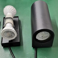 Applique murale LED extérieure double tête GU10, étanche IP65, avec ampoule remplaçable pour jardin