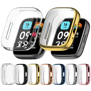 Neues weiches TPU-Schutz-Uhrengehäuse für Mi watch3 lite TPU-Schutz-Uhrengehäuse für Redmi Watch 3 Active TPU-Schutz gehäuse