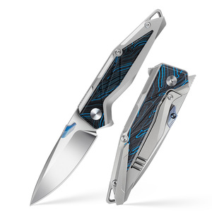 Couteau Stylo Pliant M390 – Brise-vitre – étui PU – Noir