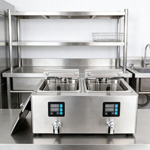 Friteuses électriques industrielles de comptoir pour la restauration rapide, machine à frites électriques, friteuses DDP - Product Image 1