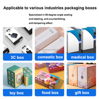 Étiqueteuse semi-automatique d'autocollant adhésif anti-inviolable de boîte en carton pliable