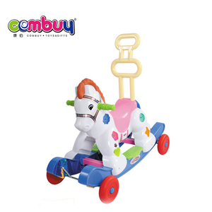 Multifonction en plastique bébé enfants <span class=keywords><strong>cheval</strong></span> <span class=keywords><strong>à</strong></span> <span class=keywords><strong>bascule</strong></span> avec roues - Product Image 2