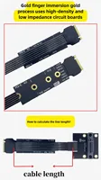 Câble d'extension haute vitesse M.2 MEKY pour ordinateur Protocole PCIe 4.0 NVMe Fils plaqués argent Prise verticale M.2