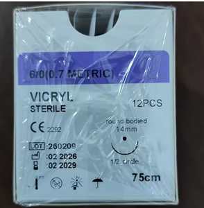 Hilo de Sutura Quirúrgica Aprobado por OEM, Ácido Poliglicólico 910, Nylon, Seda, PGA, PDO, PDS, PGLA, <span class=keywords><strong>Catgut</strong></span> Crómico con Aguja - Product Image 1