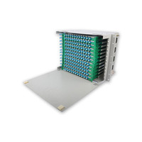 Kotak Terminal optika pemasangan rak 1U 2U 4U Panel tambalan serat optik ODF Harga baki sambungan Unit 12 24 48 72 144 288 Port inti