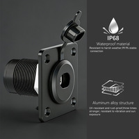 Placa de Pared Metálica Impermeable con Conector Ethernet de Alta Resistencia para Satélite Gen 3 V4, Clasificación IP68, Conector Hembra RJ45 CAT6