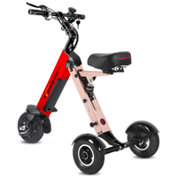 Trottinette électrique pliable TopMate ES33 en alliage d'aluminium léger à 3 roues, batterie 36V 7.8AH, fonction marche arrière, étanche, avec clé