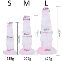 Jouet anal en silicone souple transparent et sûr, lumineux dans le noir, grand dildo anal, dildo géant, énorme dildo pour hommes