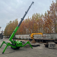 Mini grue araignée 1 tonne-12 tonnes Nouvelle construction Plafonniers télescopiques hydrauliques avec noyau de moteur Petite grue sur chenilles