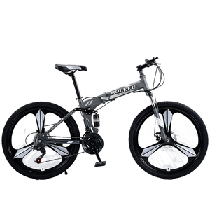 Bicicletta Pieghevole con Doppio Ammortizzatore, Freni a Disco, Velocità Variabile, Stile Mountain Bike Unisex per Studenti, Design con Ruota Integrata - Product Image 6