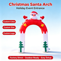 Arche de Noël géante gonflable en tissu Oxford avec éclairage LED Longgang, résistante à l'eau, alimentée par prise, installation facile
