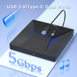 Lecteur de disques <span class=keywords><strong>Blu</strong></span>-<span class=keywords><strong>ray</strong></span> externe USB 3.0 / Type-C avec éclairage RGB, enregistreur de DVD <span class=keywords><strong>Blu</strong></span>-<span class=keywords><strong>ray</strong></span>, lecture/écriture de disques 50G pour PC Windows Linux MacOS - Product Image 3