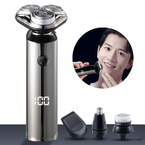 Afeitadora 4 en 1 IPX6 Resistente al Agua, Recargable por USB, con Triple Cuchilla Rotatoria para Barba, para Uso Doméstico y en Hoteles, Diseño Impermeable IPX6 - Product Image 1