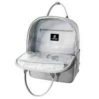 Sac à dos professionnel gris élégant pour hommes et femmes, résistant à l'eau, durable, pour le bureau, les voyages, le travail, sacoche
