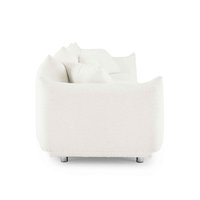 Canapé-lit pliable moderne de style nordique Wabi-sabi en tissu bouclé personnalisé pour salon et appartement